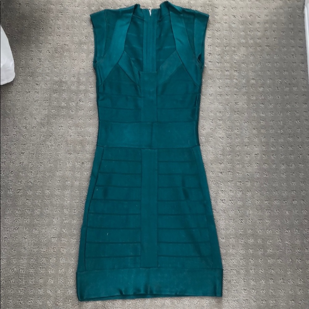 Emerald Green French Connection Bandage Dress